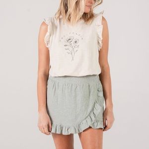 Rylee & Cru wrap skirt & shirt